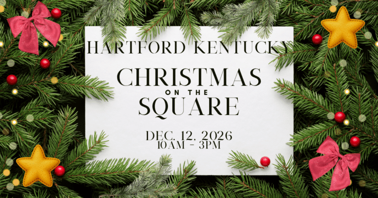 Decorative image with pine sharing the event date (Dec. 12, 2026) and time (10a-3p)