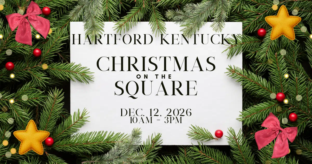 Decorative image with pine sharing the event date (Dec. 12, 2026) and time (10a-3p)
