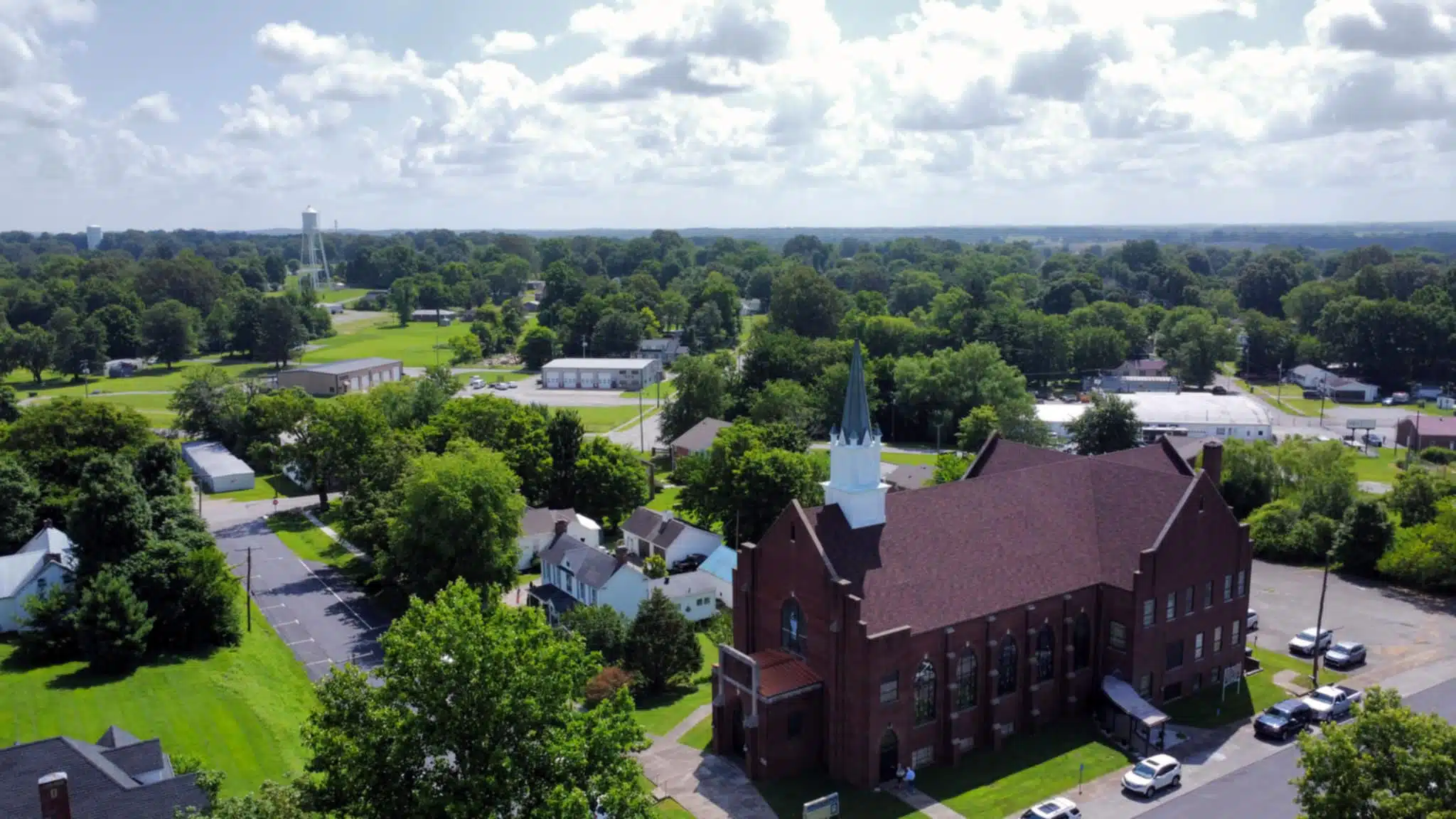 Aerial view of Hartford, Kentucky